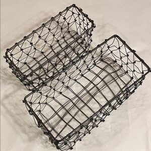 Source Unknown Black Wire Baskets